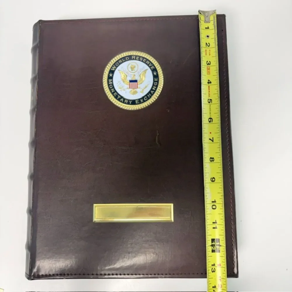 World Reserve Monetary Exchange Official Money Ledger Album for US Currency